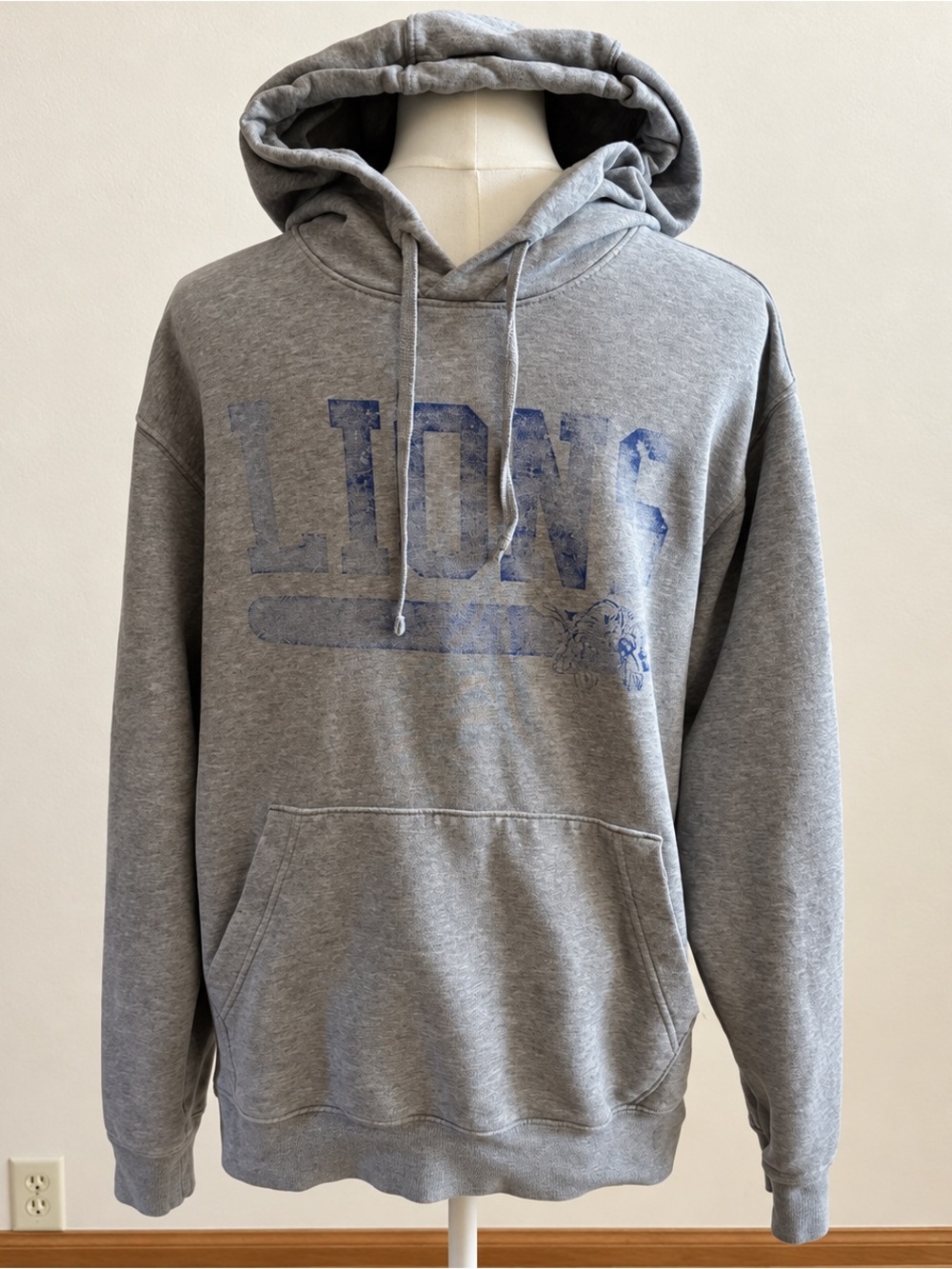 Nike Detroit Lions NFL Hoodie Men’s M Gray Pullover Football Sweatshirt